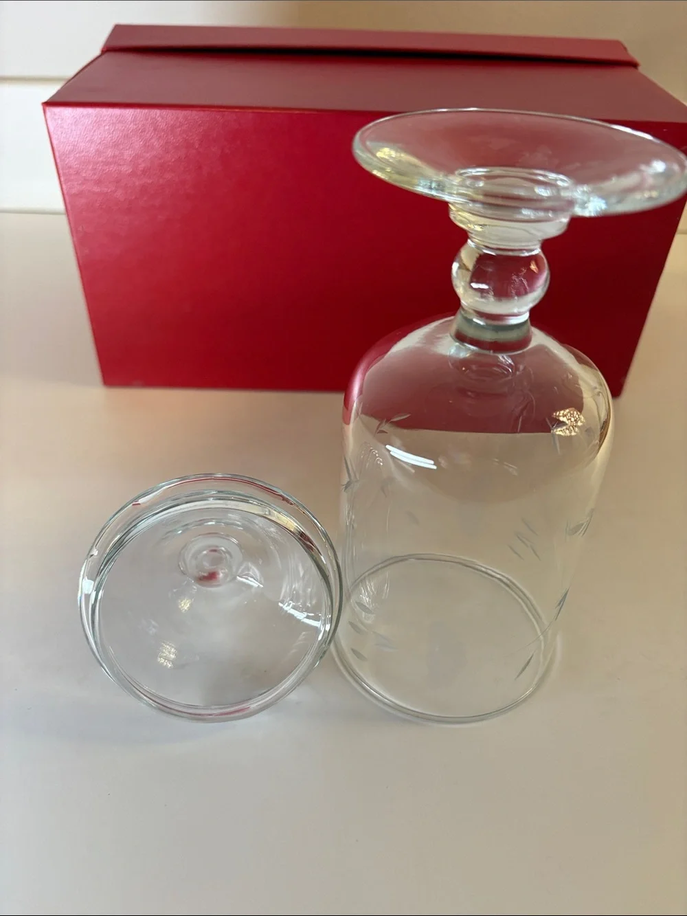 Princess House Heritage Collection Etched Glass Apothecary Jar with Lid - Clear